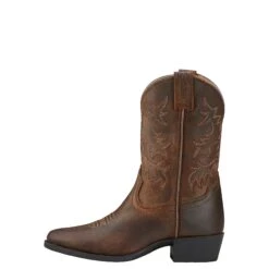 Ariat Children’s Heritage Western Brown Leather Cowboy Boots 10001825 -Ariat Shoes Shop 10001825 side