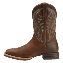 Ariat® Men's Hybrid Rancher Brown Oiled Rowdy Square Toe Boot 10014070 -Ariat Shoes Shop 10014070 side