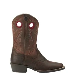 Ariat® Youth Roughstock Oiled Rowdy Brown Western Boots 10014101 -Ariat Shoes Shop 10014101 side321