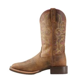 Ariat® Ladies Hybrid Rancher Distressed Brown Western Boots 10018527 -Ariat Shoes Shop 10018527 side