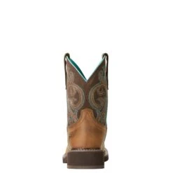 Ariat® Ladies Fatbaby Heritage Distressed Brown & Fudge Boots 10021462 -Ariat Shoes Shop 10021462 heel
