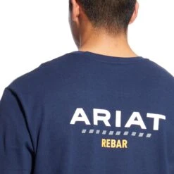 Ariat Rebar Cotton Strong Logo Navy T-shirt 10025410 -Ariat Shoes Shop 10025410 detail01