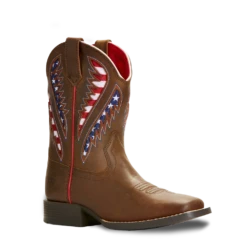 Ariat Kid's Quickdraw VentTEK American Flag Western Boots 10027304