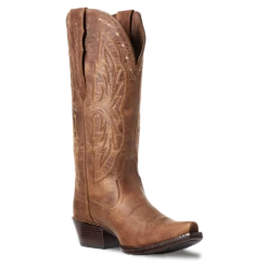 Ariat Ladies Heritage Elastic Calf Brown Snip Toe Boots 10036047