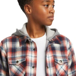 Ariat Kid's Retro Hasslehoff Plaid Insulated Shirt Jacket 10036992 7 Ariat Kid's Retro Hasslehoff Plaid Insulated Shirt Jacket 10036992 -Ariat Shoes Shop 10036992 01