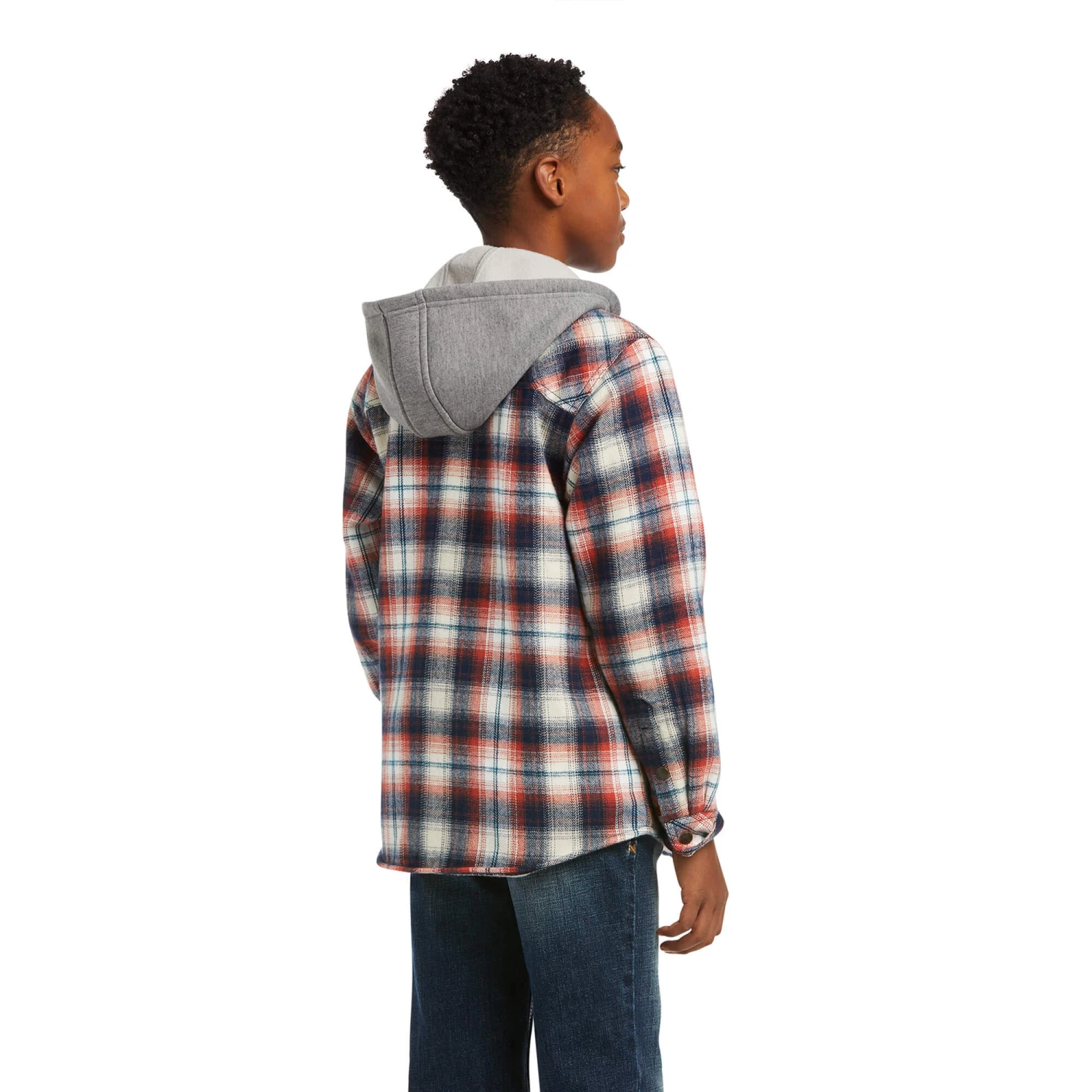 Ariat Kid's Retro Hasslehoff Plaid Insulated Shirt Jacket 10036992 4 Ariat Kid's Retro Hasslehoff Plaid Insulated Shirt Jacket 10036992 - Image 2