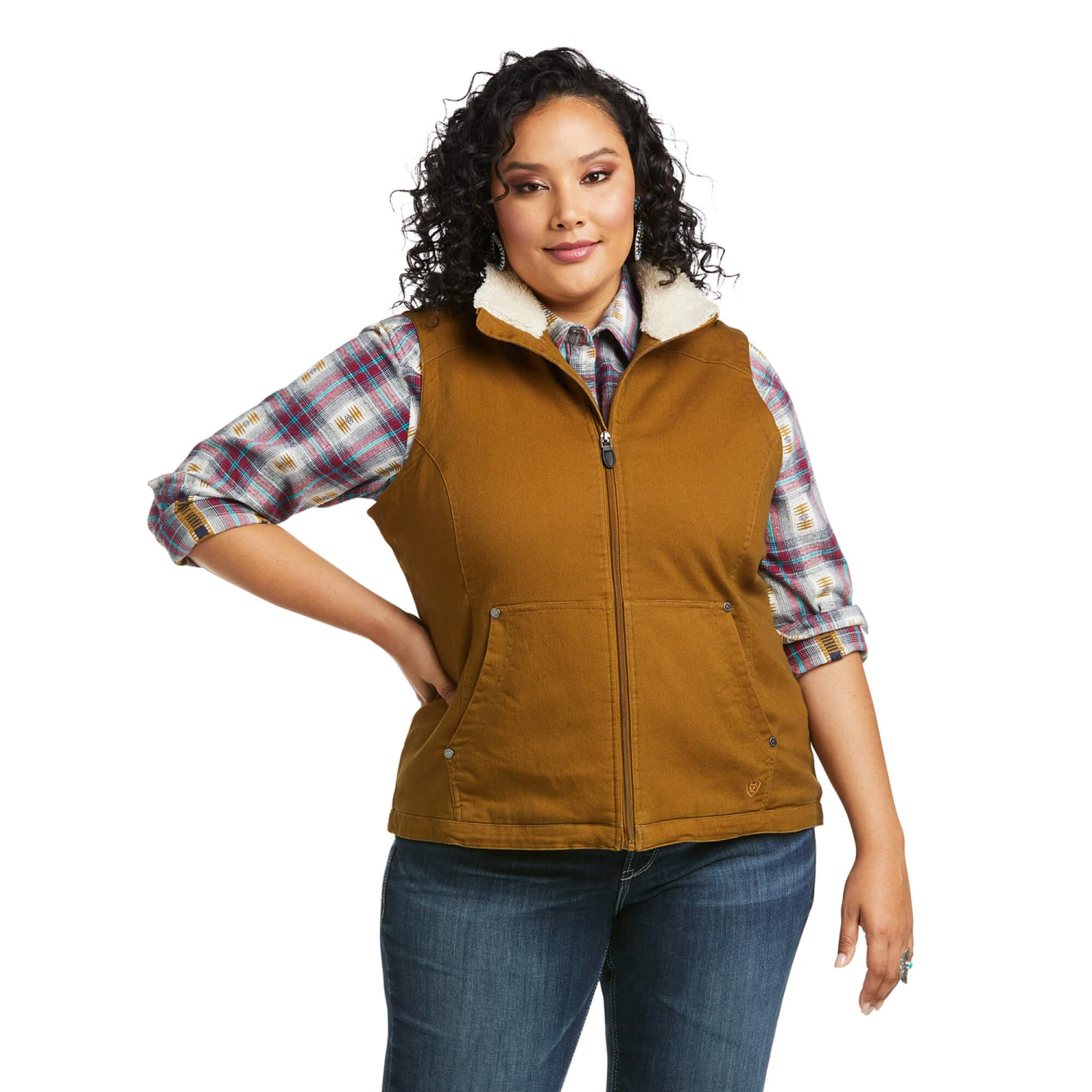 Ariat Ladies REAL Outlaw Kelp Forest Full Zip Vest 10037452 6 Ariat Ladies REAL Outlaw Kelp Forest Full Zip Vest 10037452 - Image 4