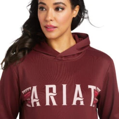Ariat Ladies Logo TEK Windsor Wine Hoodie 10037562 -Ariat Shoes Shop 10037562 02