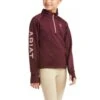 Ariat Children's Tek Team Half Zip Windsor Wine Sweatshirt 10037638 1 Ariat Children's Tek Team Half Zip Windsor Wine Sweatshirt 10037638 -Ariat Shoes Shop 10037638 front