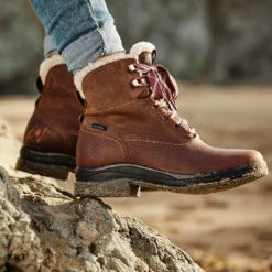 Ariat Ladies Harper Waterproof Dark Brown Lace-Up Boots 10038296 -Ariat Shoes Shop 10038296 lifestyle