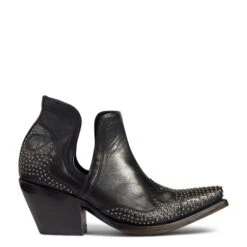 Ariat® Women's Dixon Wingtip Black Western Booties 10038305 -Ariat Shoes Shop 10038305 side