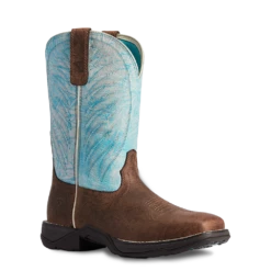 Ariat Ladies Anthem 2.0 Crackled Mahogany & Ombre Blue Boots 10038331