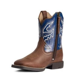 Ariat Children's Boy's Sorting Pen Chocolate An Navy Boots 10038334 -Ariat Shoes Shop 1003834 1