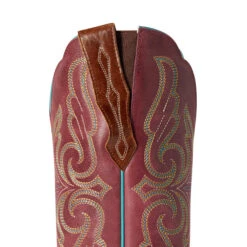 Ariat Ladies Primera Dark Tan & Pomegranate StretchFit Boots 10038461 -Ariat Shoes Shop 10038461 01