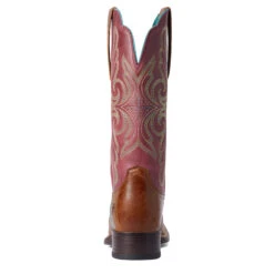 Ariat Ladies Primera Dark Tan & Pomegranate StretchFit Boots 10038461 -Ariat Shoes Shop 10038461 heel