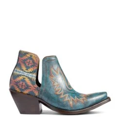 Ariat Ladies Pendleton Dixon Aged Turquoise Snip Toe Booties 10038474 10 Ariat Ladies Pendleton Dixon Aged Turquoise Snip Toe Booties 10038474 -Ariat Shoes Shop 10038474 side