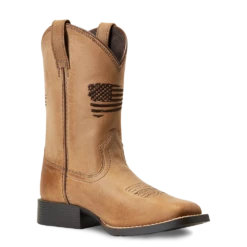 Ariat Children's Patriot 2.0 Homestead Brown Square Toe Boots 10039909