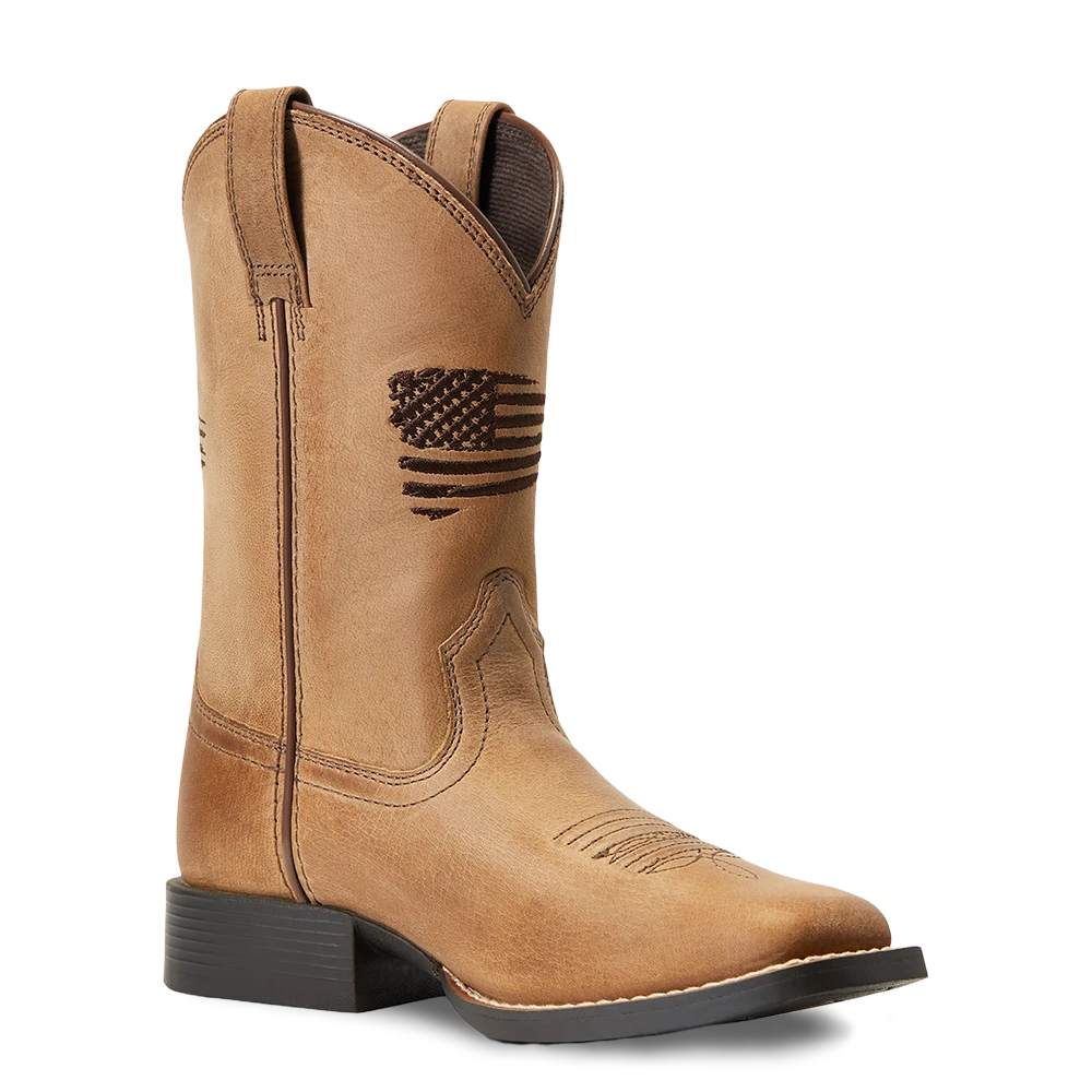 Ariat Children's Patriot 2.0 Homestead Brown Square Toe Boots 10039909 3 Ariat Children's Patriot 2.0 Homestead Brown Square Toe Boots 10039909