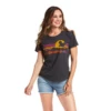Ariat® Ladies Wild Country Short Sleeve Charcoal Heather Tee 10039970 -Ariat Shoes Shop 10039970