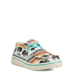 Ariat® Youth Girl's Hilo Buffalo Print Slip On Shoes 10040248