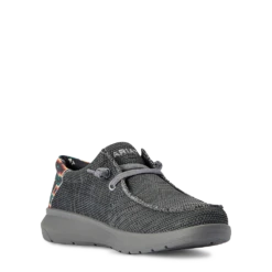 Ariat Men's Hilo Stretch Lace Heather Charcoal And Turq Aztec 10040437