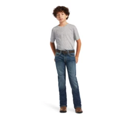 Ariat® Boys B5 Wilson Slim Wave Blue Straight Leg Jeans 10040502 13 Ariat® Boys B5 Wilson Slim Wave Blue Straight Leg Jeans 10040502 -Ariat Shoes Shop 10040502a