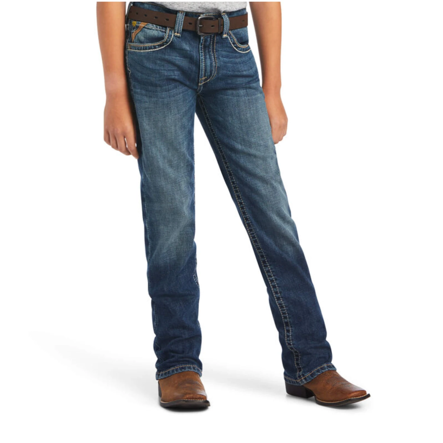 Ariat® Boys B5 Wilson Slim Wave Blue Straight Leg Jeans 10040502 4 Ariat® Boys B5 Wilson Slim Wave Blue Straight Leg Jeans 10040502 - Image 2