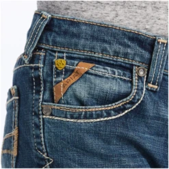 Ariat® Boys B5 Wilson Slim Wave Blue Straight Leg Jeans 10040502 10 Ariat® Boys B5 Wilson Slim Wave Blue Straight Leg Jeans 10040502 -Ariat Shoes Shop 10040502c