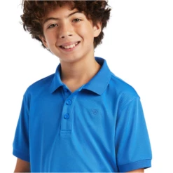 Ariat® Youth Boy's TEK Short Sleeve Aegean Blue Polo Shirt 10040659 8 Ariat® Youth Boy's TEK Short Sleeve Aegean Blue Polo Shirt 10040659 -Ariat Shoes Shop 10040659C