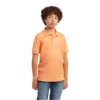 Ariat® Youth Boy's TEK Short Sleeve Habanero Peach Polo Shirt 10040660 -Ariat Shoes Shop 10040660A