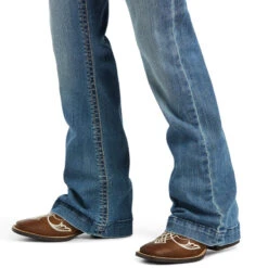 Ariat Girls R.E.A.L Allessandra Wide Blue Denim Jeans 10040809 -Ariat Shoes Shop 10040809 02