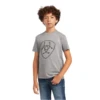 Ariat® Youth Boy's Rope Shield Heather Grey Graphic T-shirt 10040888 -Ariat Shoes Shop 10040888A
