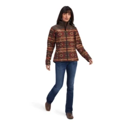 Ariat® Ladies R.E.A.L.™ Aztec Printed Brown Jacket 10041582 -Ariat Shoes Shop 10041582a