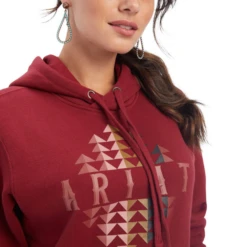 Ariat® Ladies R.E.A.L™ Beartooth Rouge Red Pullover Hoodie 10041633 -Ariat Shoes Shop 10041633a