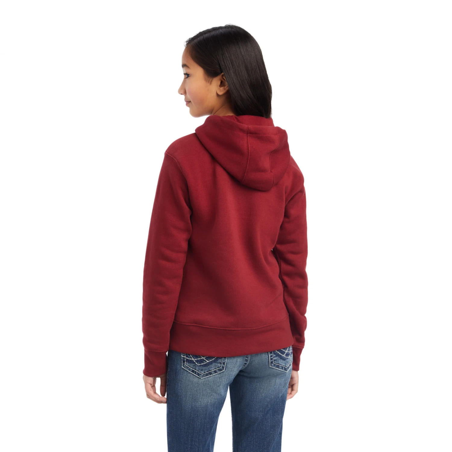 Ariat® Girl's R.E.A.L™ Beartooth Rouge Red Hoodie 10041654 5 Ariat® Girl's R.E.A.L™ Beartooth Rouge Red Hoodie 10041654 - Image 3