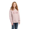Ariat® Girl's R.E.A.L™ Glitter Logo Nostalgia Rose Heather Hoodie 10042234 -Ariat Shoes Shop 10042234a