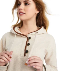 Ariat® Ladies R.E.A.L™ Oatmeal Heather Pullover Sweatshirt 10042239 -Ariat Shoes Shop 10042239b