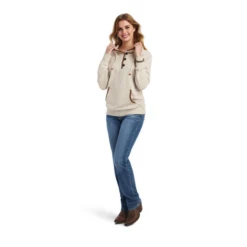 Ariat® Ladies R.E.A.L™ Oatmeal Heather Pullover Sweatshirt 10042239 -Ariat Shoes Shop 10042239c