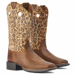 Ariat® Ladies Round Up Crossroads Brown Leopard Western Boots 10042384 15 Ariat® Ladies Round Up Crossroads Brown Leopard Western Boots 10042384 -Ariat Shoes Shop 10042384a