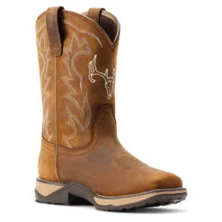 Ariat® Ladies Anthem Deer H2O Distressed Brown Boots 10042593 -Ariat Shoes Shop 10042593 medial