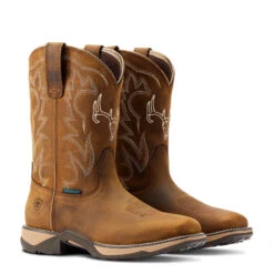 Ariat® Ladies Anthem Deer H2O Distressed Brown Boots 10042593 -Ariat Shoes Shop 10042593 pair