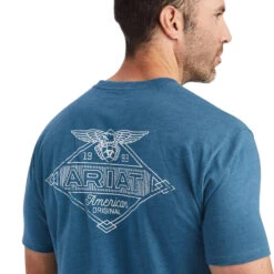 Ariat Men's Work Eagle Steel Blue T-Shirt 10042645 8 Ariat Men's Work Eagle Steel Blue T-Shirt 10042645 -Ariat Shoes Shop 10042645 01