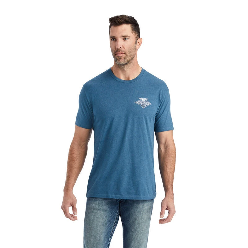 Ariat Men's Work Eagle Steel Blue T-Shirt 10042645 4 Ariat Men's Work Eagle Steel Blue T-Shirt 10042645 - Image 2