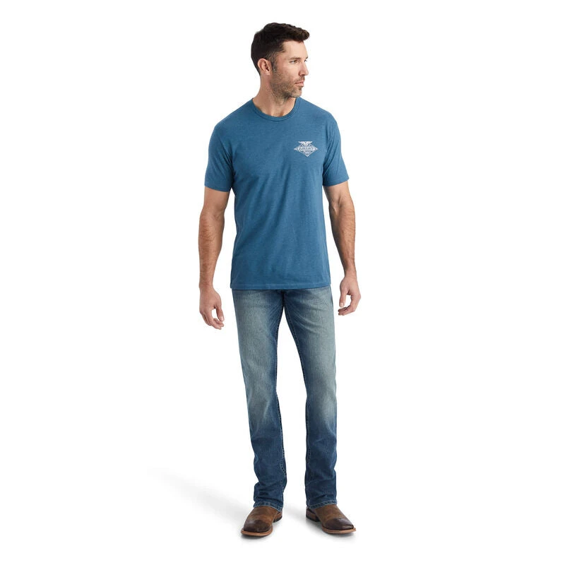 Ariat Men's Work Eagle Steel Blue T-Shirt 10042645 6 Ariat Men's Work Eagle Steel Blue T-Shirt 10042645 - Image 4