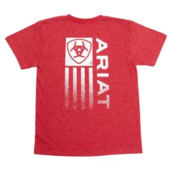 Ariat® Youth Minimalist Flag Red Heather T-Shirt 10042708