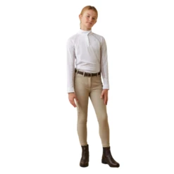 Ariat® Youth Girl's Sun Stopper Pro 2.0 White Show Shirt 10043407 -Ariat Shoes Shop 10043407c