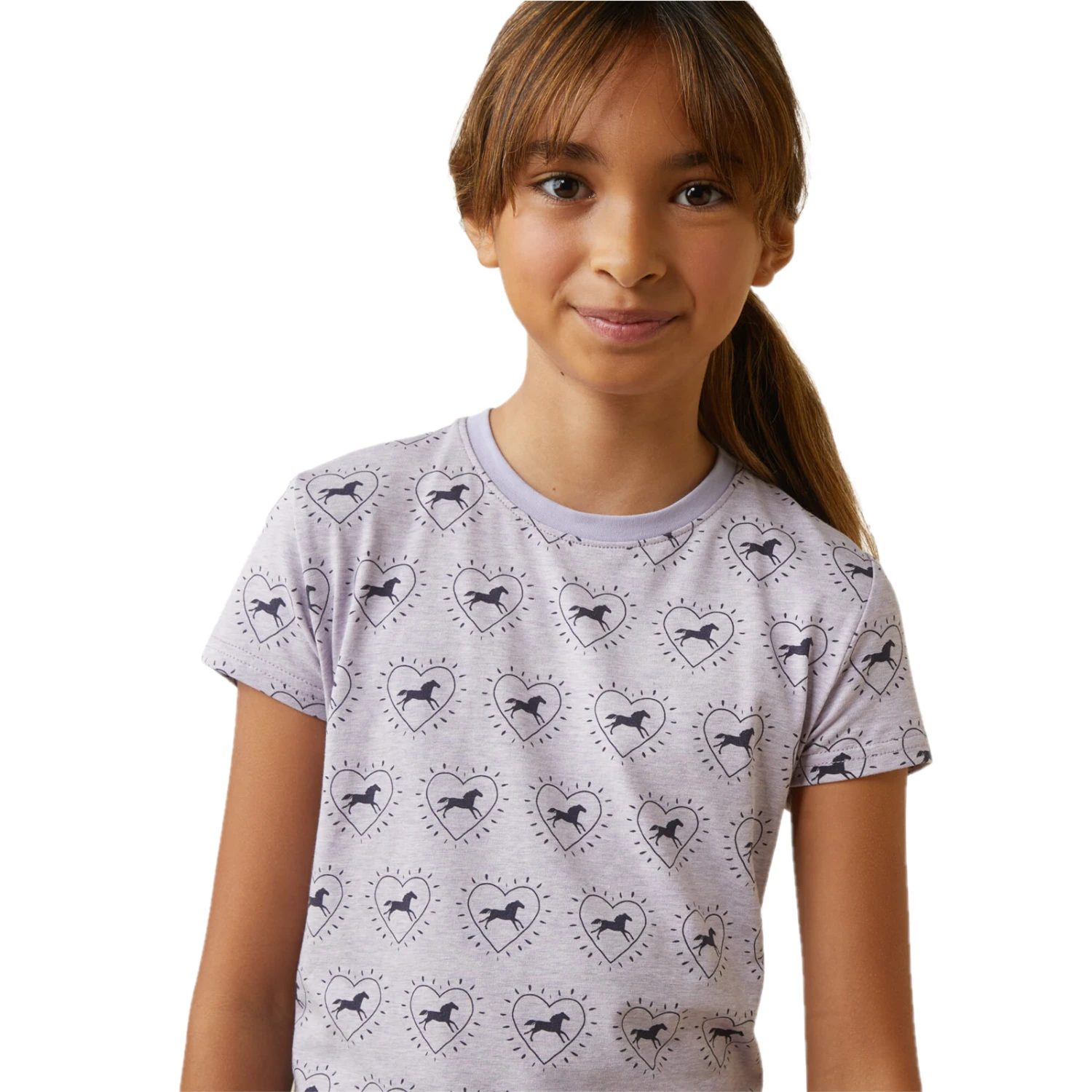 Ariat® Girls So Love Hearts & Horses Heather Grey T-Shirt 10043736 5 Ariat® Girls So Love Hearts & Horses Heather Grey T-Shirt 10043736 - Image 3