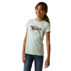 Ariat® Girls Harmony Aqua Foam Short Sleeves T-Shirt 10043737