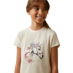 Ariat® Girls Flora Horse Oatmeal Heather Graphic T-Shirt 10043740 -Ariat Shoes Shop 10043740c