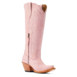 Ariat® Ladies Casanova Powder Pink Tall Western Boots 10044480 -Ariat Shoes Shop 10044480 medial